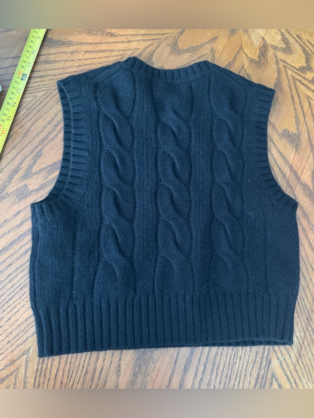 Polo by Ralph Lauren Black Cable Knit Sleeveless Sweater Vest - Picture 7 of 7
